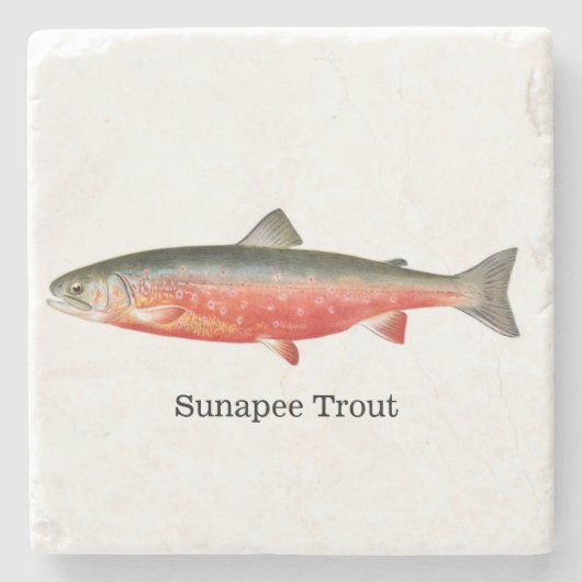 Sunapee Forelle-Fische Steinuntersetzer (Vorderseite)