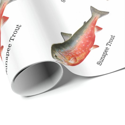 Sunapee Forelle fischt Muster Geschenkpapier (Rolleneckpunkt)