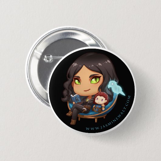 Sunaya Chibi Lesestuhlknopf Button (Vorne & Hinten)