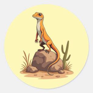 Sunbader Lizard Vibes Runder Aufkleber