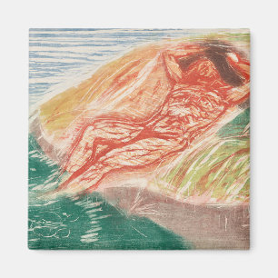 Sunbathing I (1915) by Edvard Munch Magnet