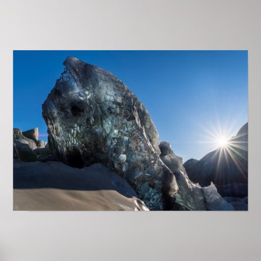 Sunbeam and ice, Island Poster (Vorne)