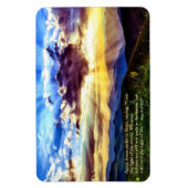 Sunbeam Mountains Scripture Flexible Foto Magnet (Vertikal)