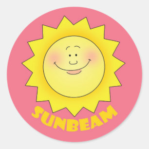 Sunbeam Runder Aufkleber