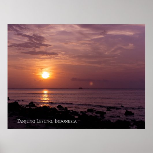 Sunbeam Sunset Sky Beach Twilight Travel Silhoutte Poster (Vorne)