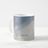 Sunbeam White Clouds Inspirational Glaube Kaffeetasse (Vorderseite Links)