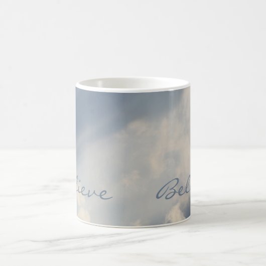 Sunbeam White Clouds Inspirational Glaube Kaffeetasse (Mittel)