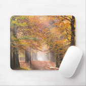 Sunbeams in einem Herbstwaldmousepad Mousepad (Mit Mouse)