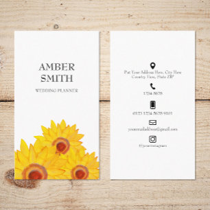 Sunblumen Business Card Social Media Icons Visitenkarte