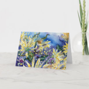 "Sunblumen III" Blank Notecard Dankeskarte