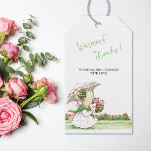 Sunbonnet Girls Babydusche Vielen Dank für Ihre Ge Geschenkanhänger