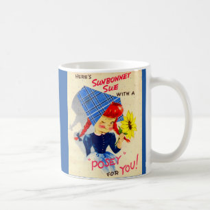 Sunbonnet Sue aus den 1940er Jahren hat eine Lust  Kaffeetasse