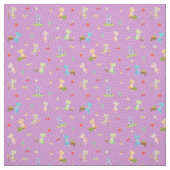 Sunbonnet Sue Garening Bias Violet Gingham Stoff (Muster)