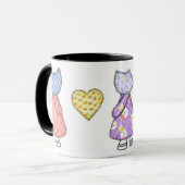 Sunbonnet Sue steppendes Motiv-Zeichnen Tasse (Vorderseite Links)