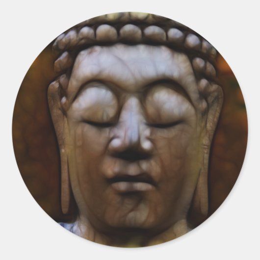 SunBuddha-Sticker Runder Aufkleber (Vorderseite)