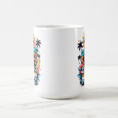 Sunburned Salty and Happy – Retro Beach Vibes Kaffeetasse (Mittel)