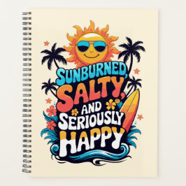 Sunburned Salty and Happy – Retro Beach Vibes Planer