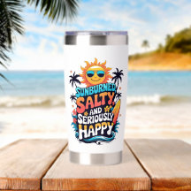 Sunburned Salty and Happy - Retro Beach Vibes