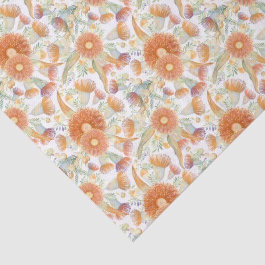 Sunburned Wattle und Eukalyptus Blooms Seidenpapier (Ausschnitt)