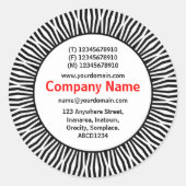 SunBurst 01 Business Runder Aufkleber (Vorderseite)