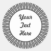 SunBurst 02 Runder Aufkleber (Vorderseite)