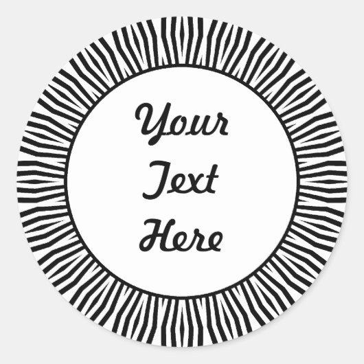 SunBurst 02 Runder Aufkleber (Vorderseite)