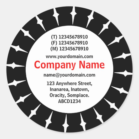 SunBurst 05 Runder Aufkleber (Vorderseite)
