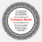 SunBurst 06 Business Runder Aufkleber (Vorderseite)