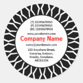 SunBurst 07 Business Runder Aufkleber (Vorderseite)