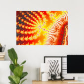 Sunburst 1.1 - Fraktal Poster (Heimbüro)