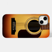 Sunburst Acoustic Guitar Case-Mate iPhone Hülle (Rückseite (Horizontal))
