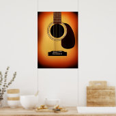 Sunburst Acoustic Guitar Poster (Küche)