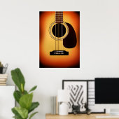 Sunburst Acoustic Guitar Poster (Heimbüro)
