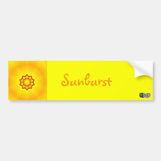 Sunburst-Autoaufkleber Autoaufkleber (Vorne)