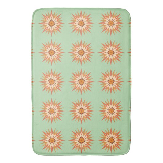 Sunburst Boho Bath Mat Badematte (Vorderseite Vertikal)