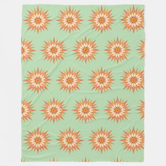 Sunburst Boho Fleece Blanket (Vorderseite)