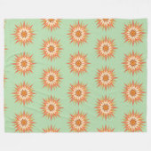 Sunburst Boho Fleece Blanket (Vorderseite (Horizontal))