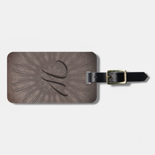 Sunburst boho mandala gepäckanhänger (Vorderseite horizontal)