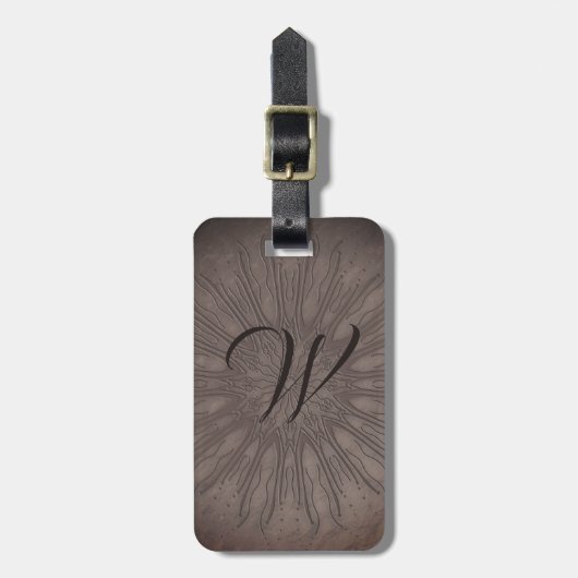 Sunburst boho mandala gepäckanhänger (Vorderseite vertikal)