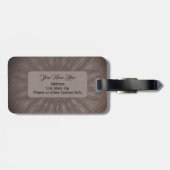 Sunburst boho mandala gepäckanhänger (Rückseite horizontal)