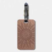 Sunburst boho mandala gepäckanhänger (Rückseite vertikal)