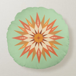 Sunburst Boho Rundkissen Rundes Kissen