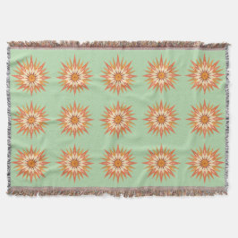 Sunburst Boho Throw Blanket Decke