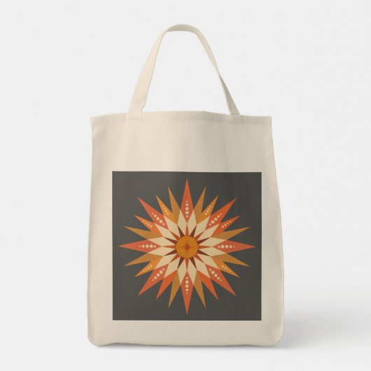 Sunburst Boho Tote Bag Tragetasche (Rückseite)