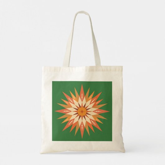 Sunburst Boho Tote Bag Tragetasche (Rückseite)