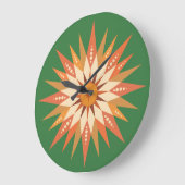 Sunburst Boho Wall Clock Große Wanduhr (Winkel)