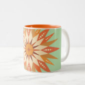 Sunburst Boho Zweifarbige Tasse (VorderseiteRechts)