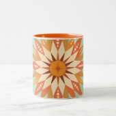Sunburst Boho Zweifarbige Tasse (Mittel)