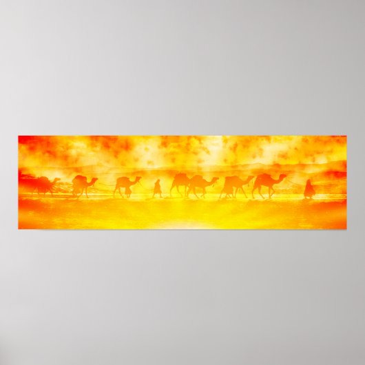 Sunburst Camel Caravan Poster (Vorne)