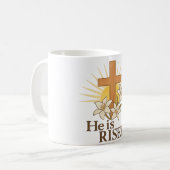 Sunburst Cross & Lily Faith Kaffeetasse (Vorderseite Links)
